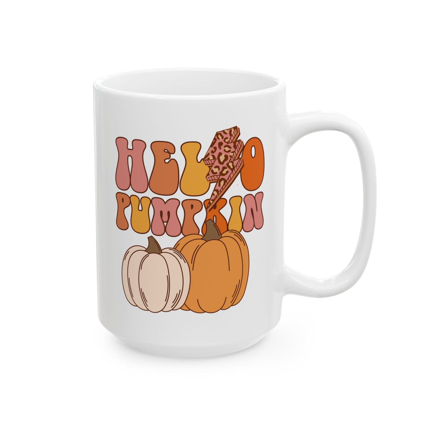 Hello Pumpkin - Fall Thanksgiving Coffee Gift Mug (11oz, 15oz)