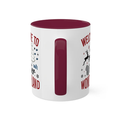 Welcome To Our Winter Wonderland - 11 oz Colorful Christmas Gift Mug