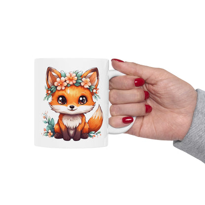 Kawaii Cartoon Fox - Coffee Mug (11oz, 15oz)