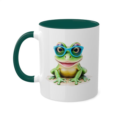 Cute Little Frog With Glasses - 11oz Colorful & Funny Mug