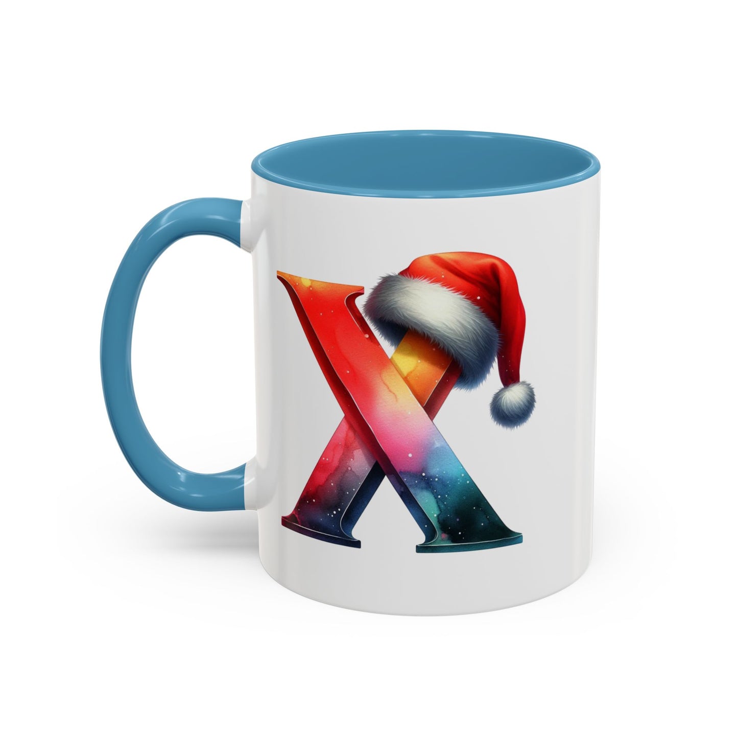 Taza con la letra "X" del alfabeto navideño (11, 15 oz)