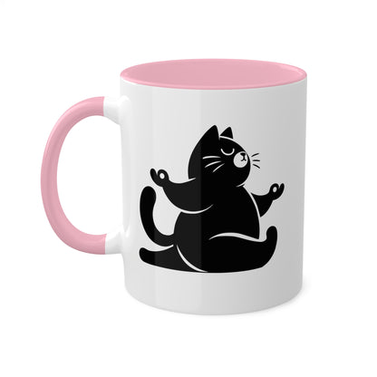 Peaceful Yoga Cat - 11oz Colorful & Fun Mug