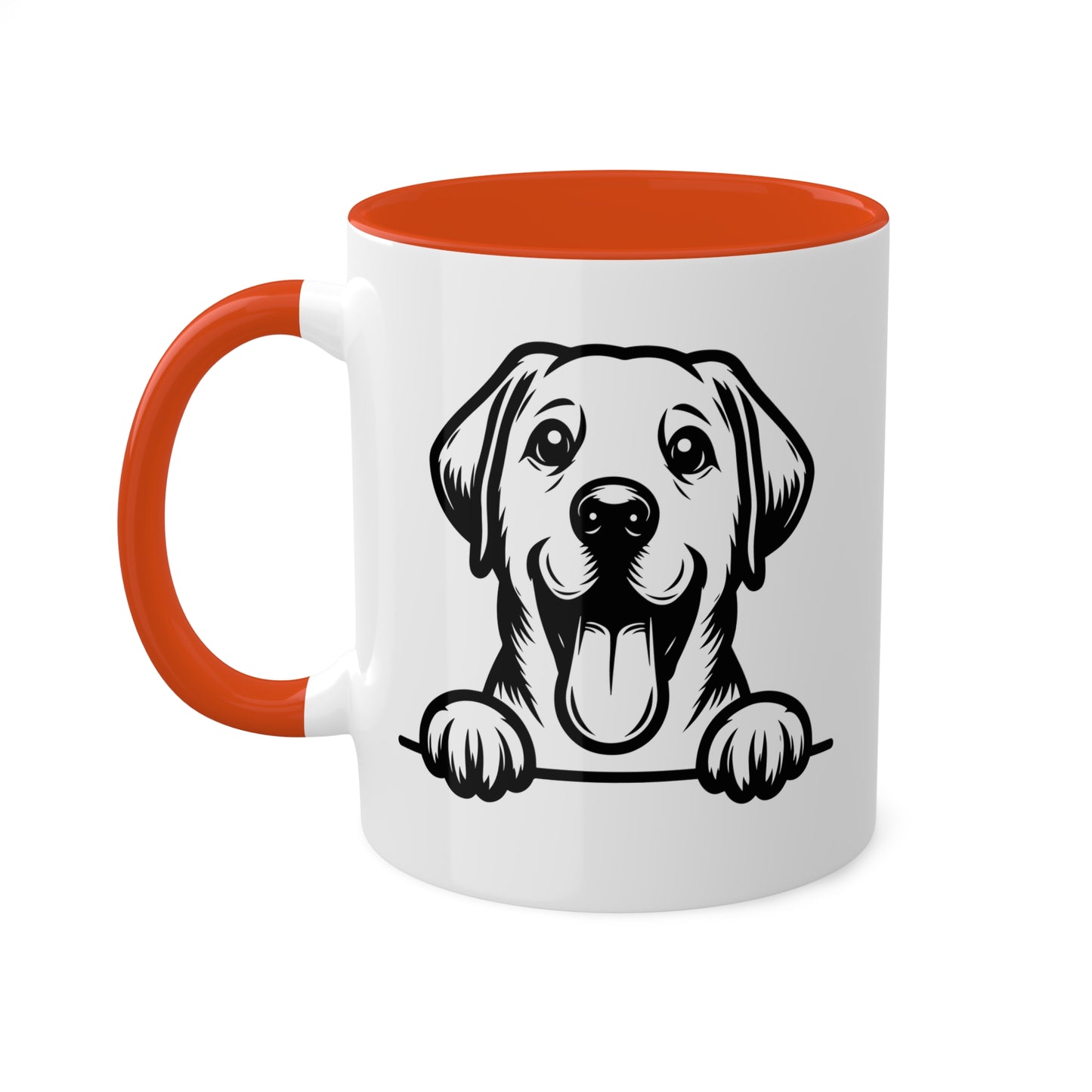 Taza de café con cara de perro Labrador Retriever - Taza colorida de 11 oz