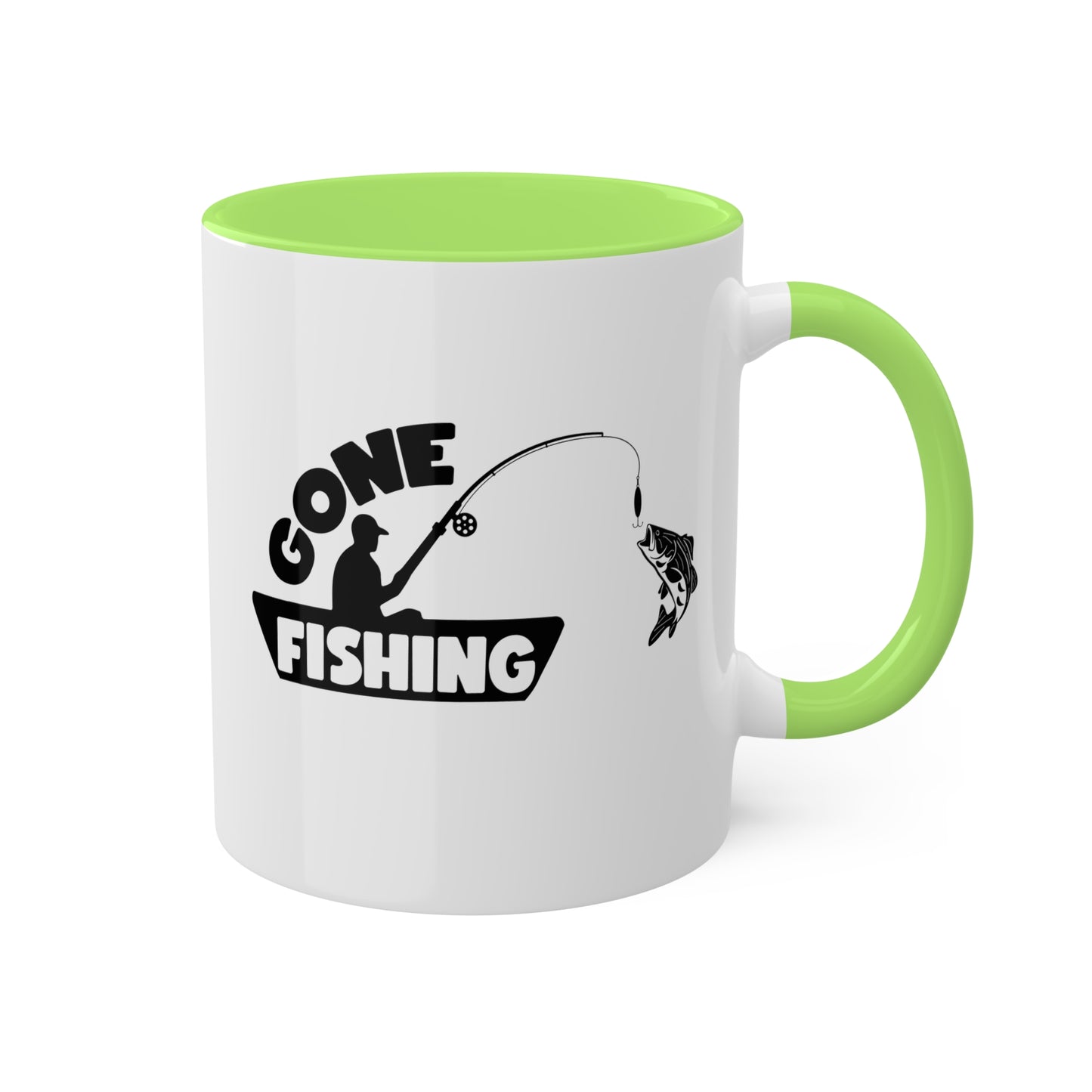 Gone Fishing On A Boat - 11oz Colorful & Fun Gift Mug