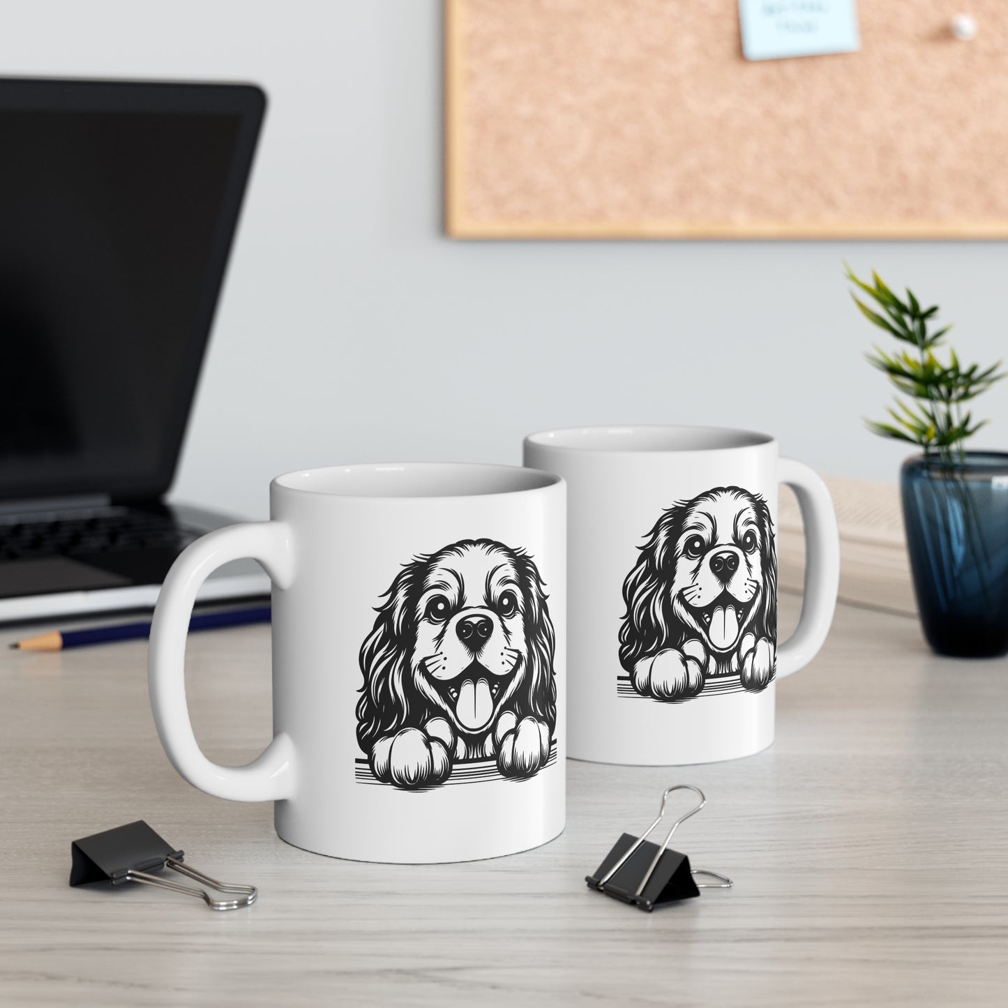 Taza de cerámica de 11 oz con diseño de cocker spaniel americano