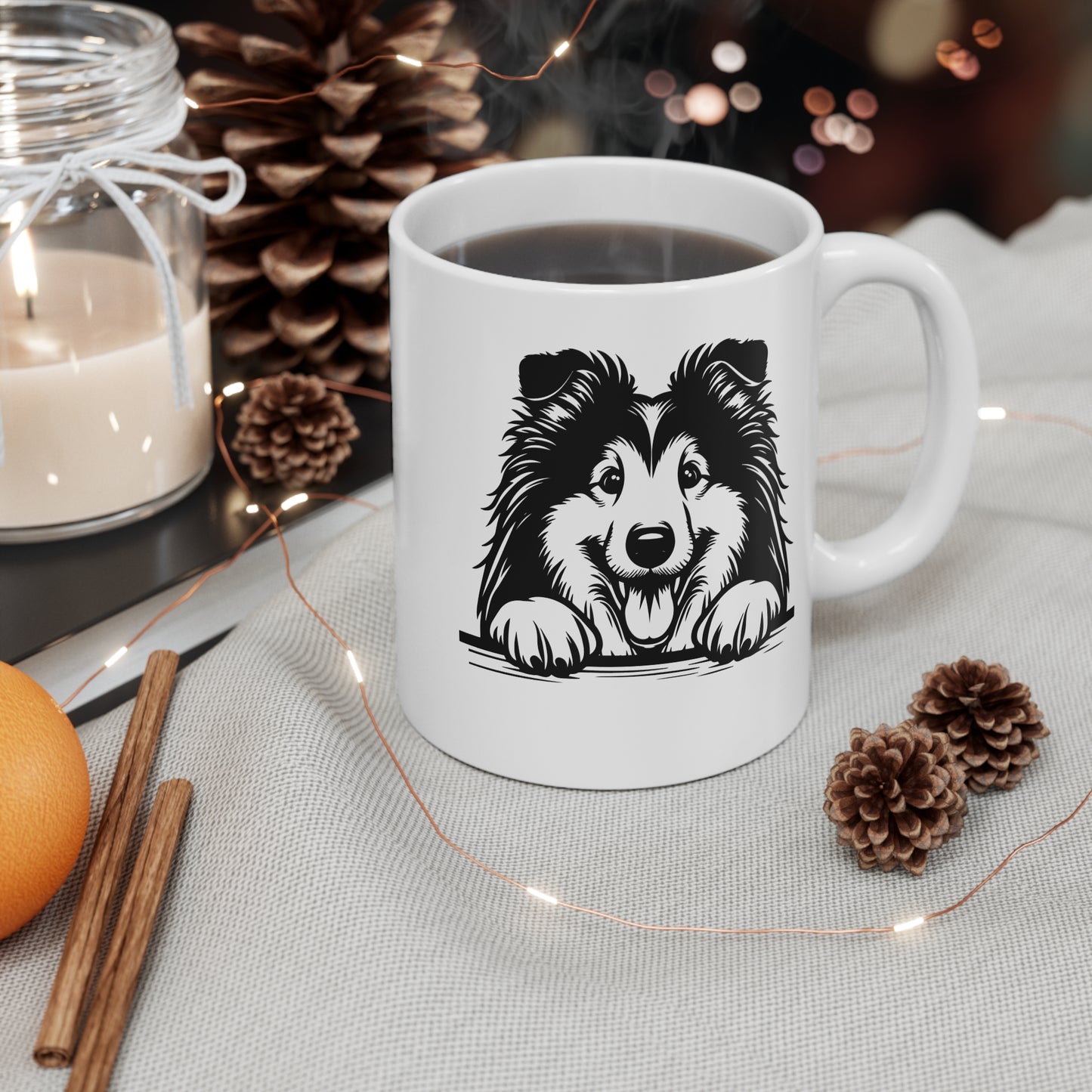 Collie Dog Face - 11 oz Ceramic Mug