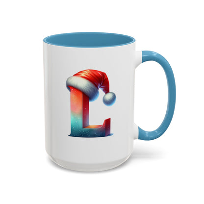 "L" Christmas Alphabet Letter - Holiday Gift Mug (11, 15oz)