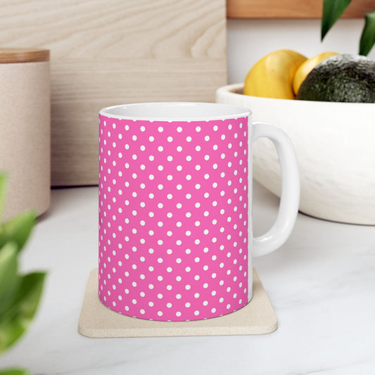 Pink Dots Pattern for Breast Cancer Awareness Mug (11oz, 15oz)