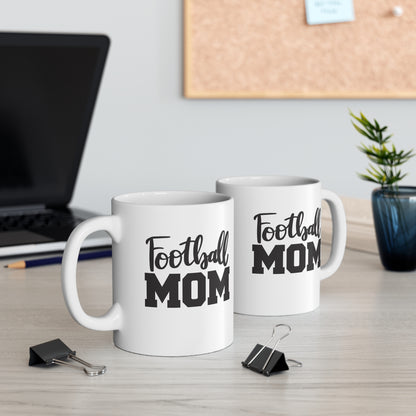 Taza de café de 11 oz con el orgullo de ser mamá del fútbol