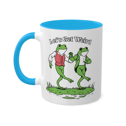 Let's Get Weird With Two Cute Frogs - 11oz Colorful & Fun Mug