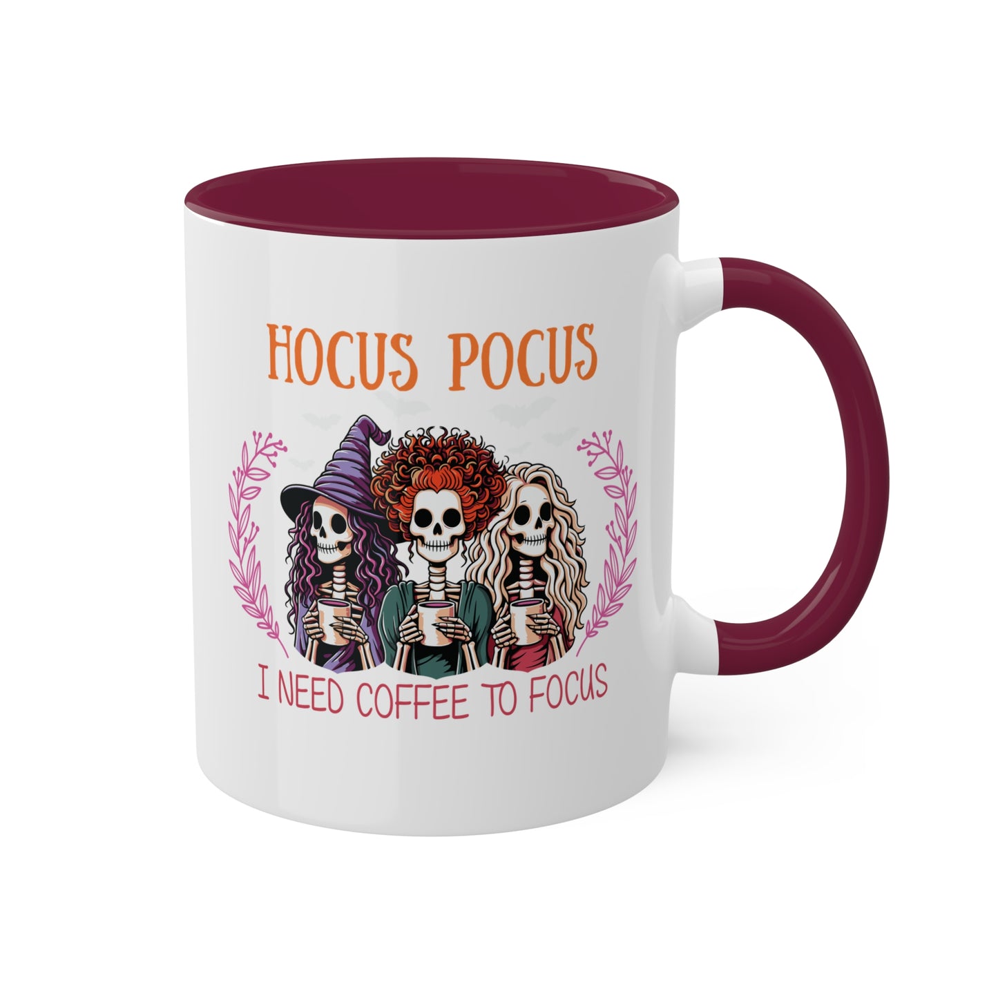 Hocus Pocus I Need Coffee To Focus - 11oz Colorful Halloween Mug