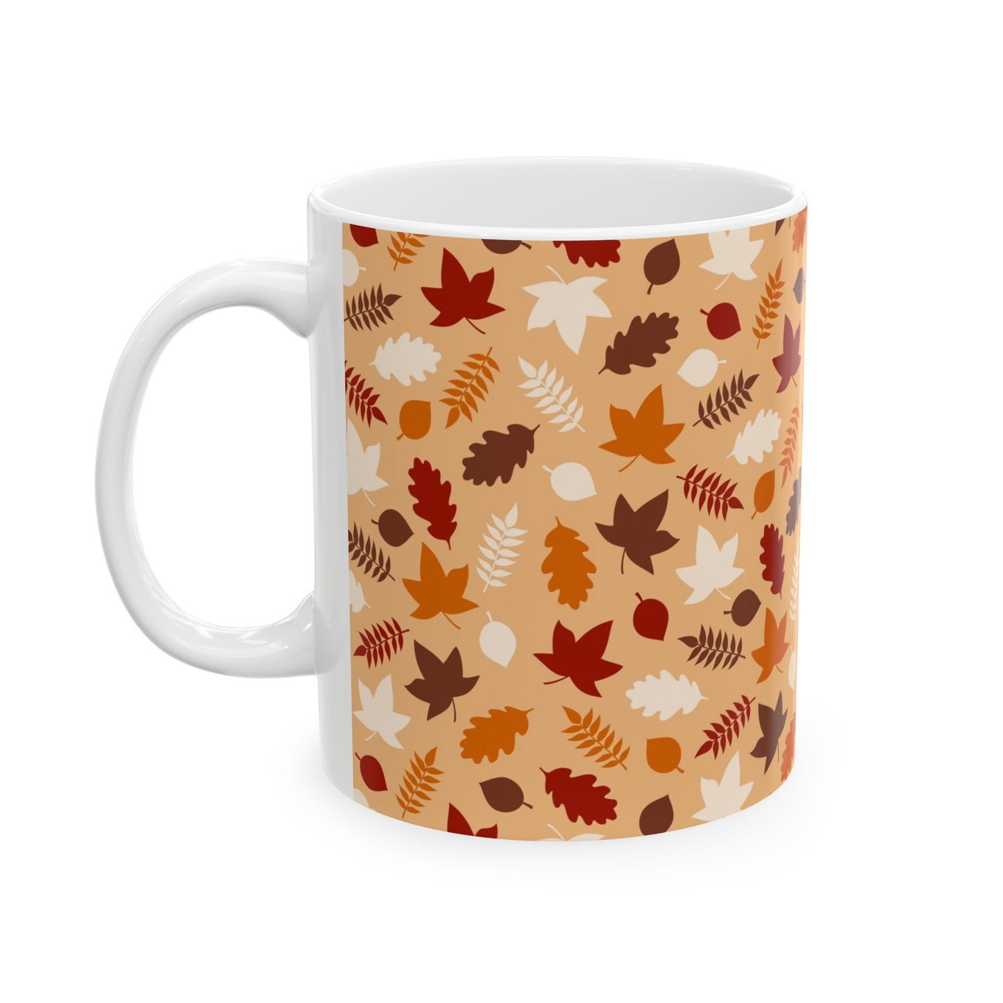 Fall Pattern Thanksgiving Coffee Gift Mug (11oz, 15oz)