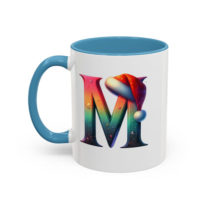 "M" Christmas Alphabet Letter - Holiday Gift Mug (11, 15oz)