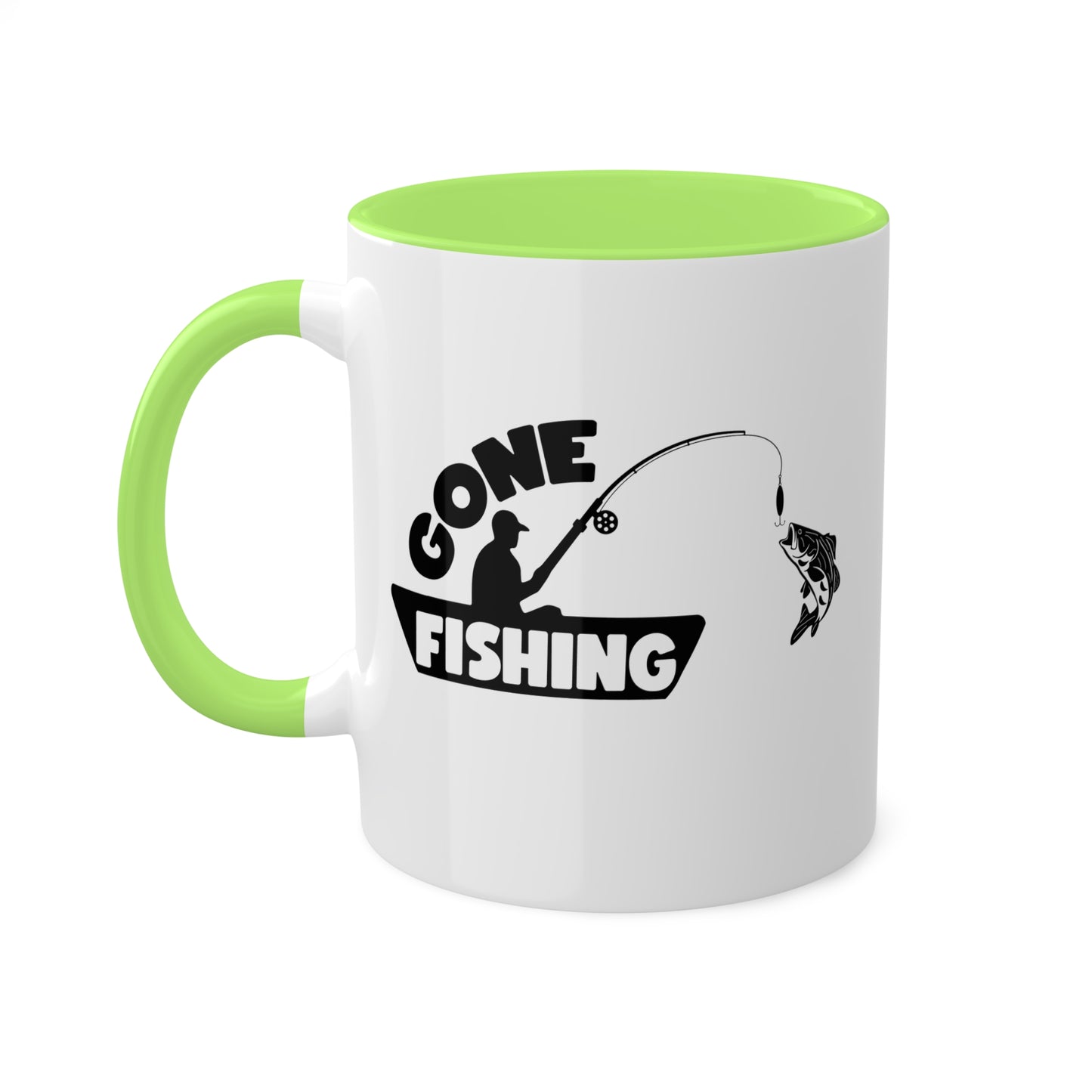 Gone Fishing On A Boat - 11oz Colorful & Fun Gift Mug