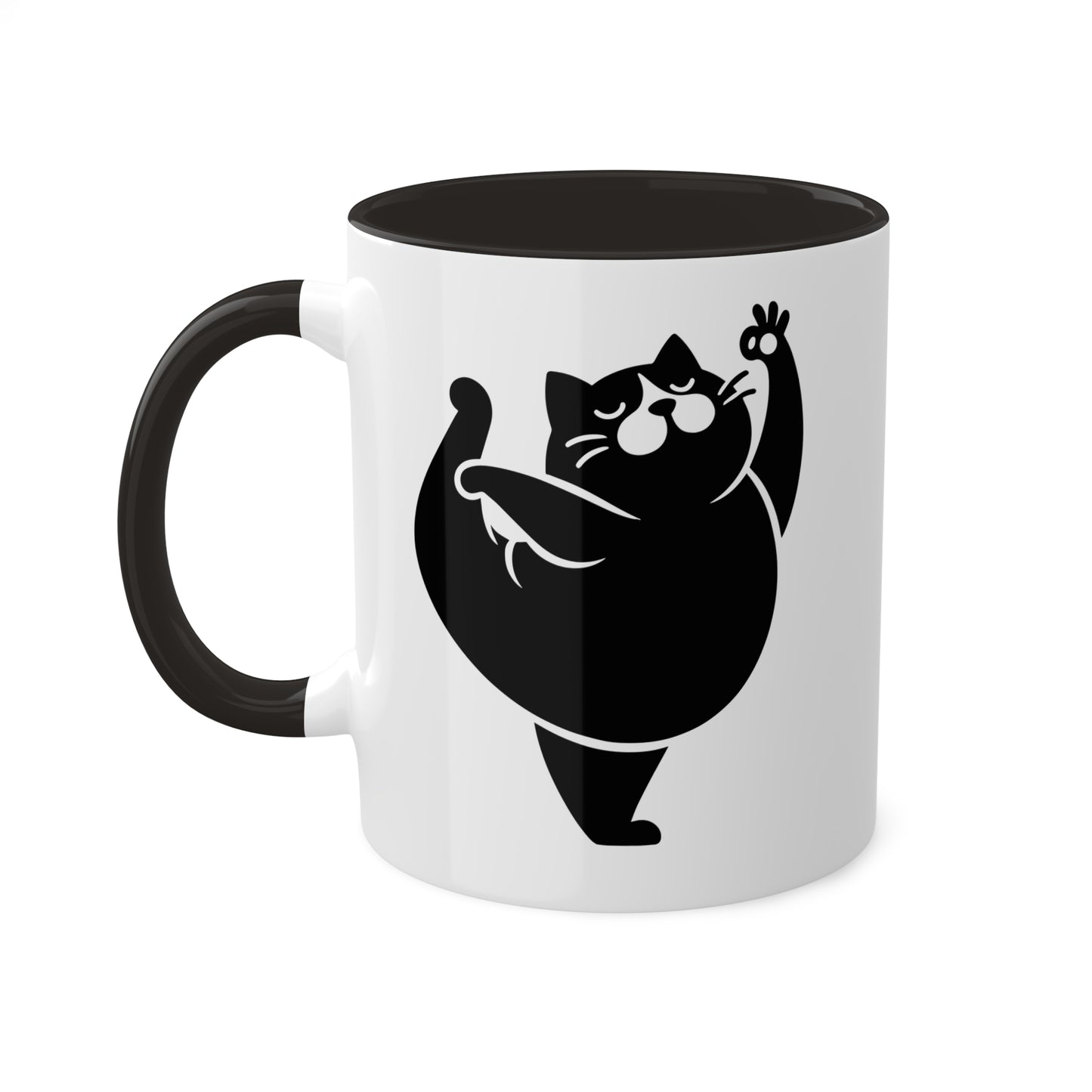 Cute Yoga Cat Pose - 11oz Colorful Mug