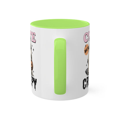 Cute But Creepy With Adorable Raccoon - 11oz Colorful Halloween Mug