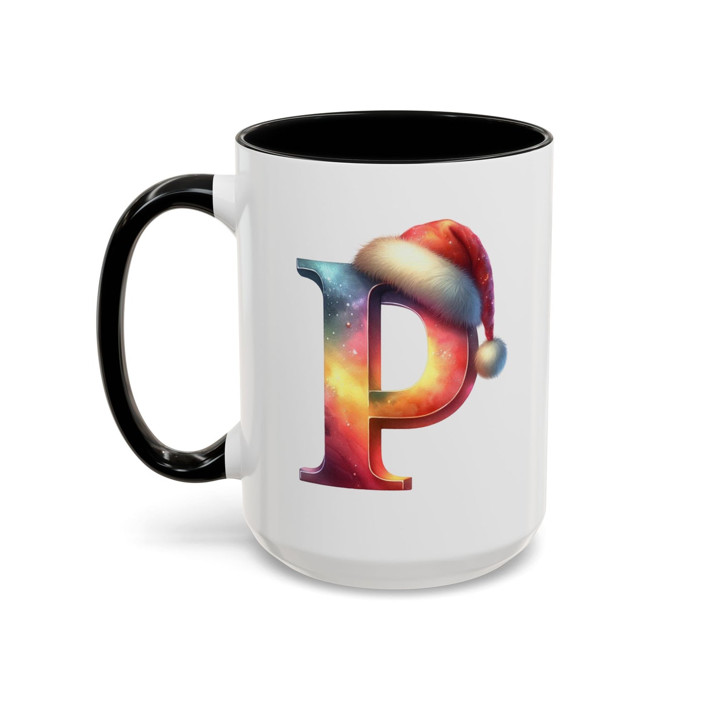 Taza con la letra "P" del alfabeto navideño (11, 15 oz)