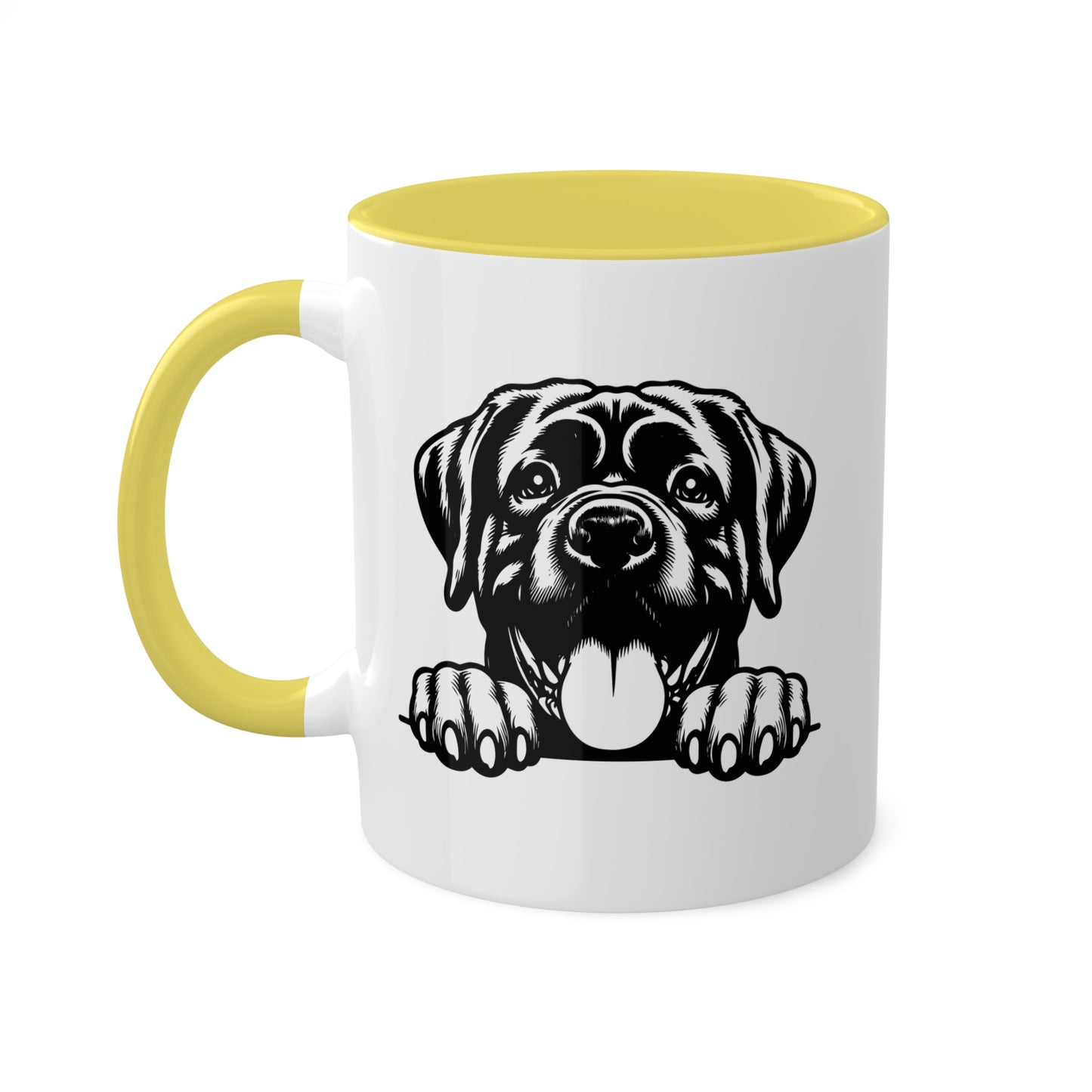 Taza de café con cara de perro mastín, regalo, taza colorida de 11 oz