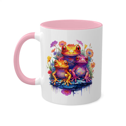 Three Cute Little Frogs - 11oz Colorful Coffee Mug