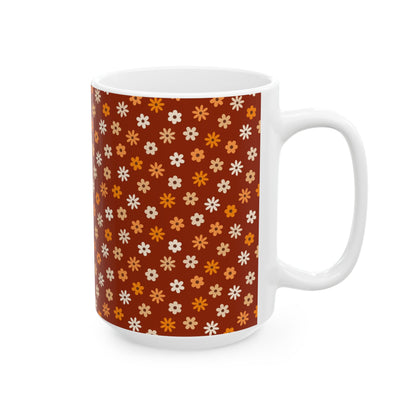 Fall Pattern Thanksgiving Coffee Gift Mug (11oz, 15oz)