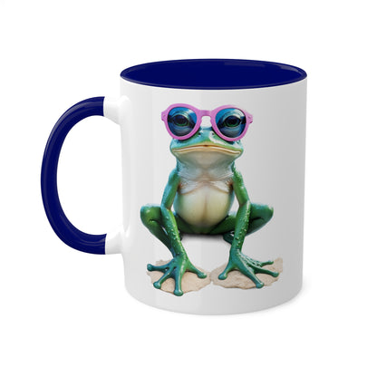 Adorable Little Frog With Sunglasses - 11oz Colorful & Fun Mug