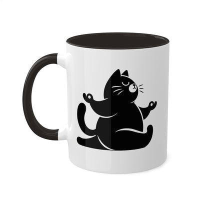 Peaceful Yoga Cat - 11oz Colorful & Fun Mug