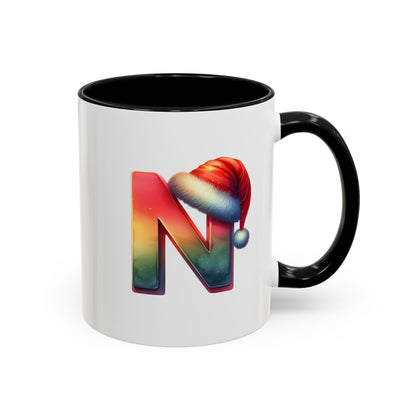 Taza con la letra "N" del alfabeto navideño (11, 15 oz)