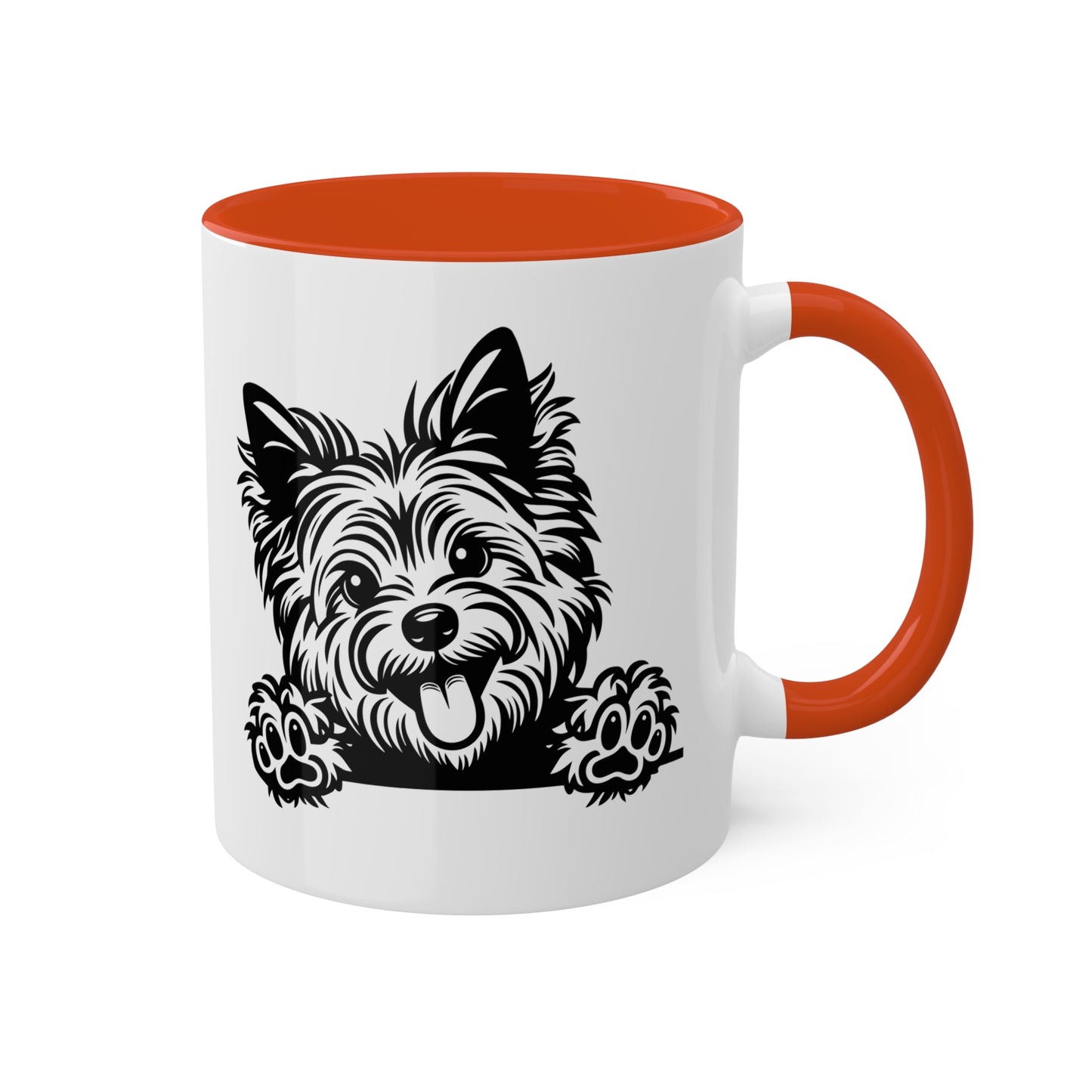 Taza de café con cara de perro terrier australiano, regalo, taza colorida de 11 oz