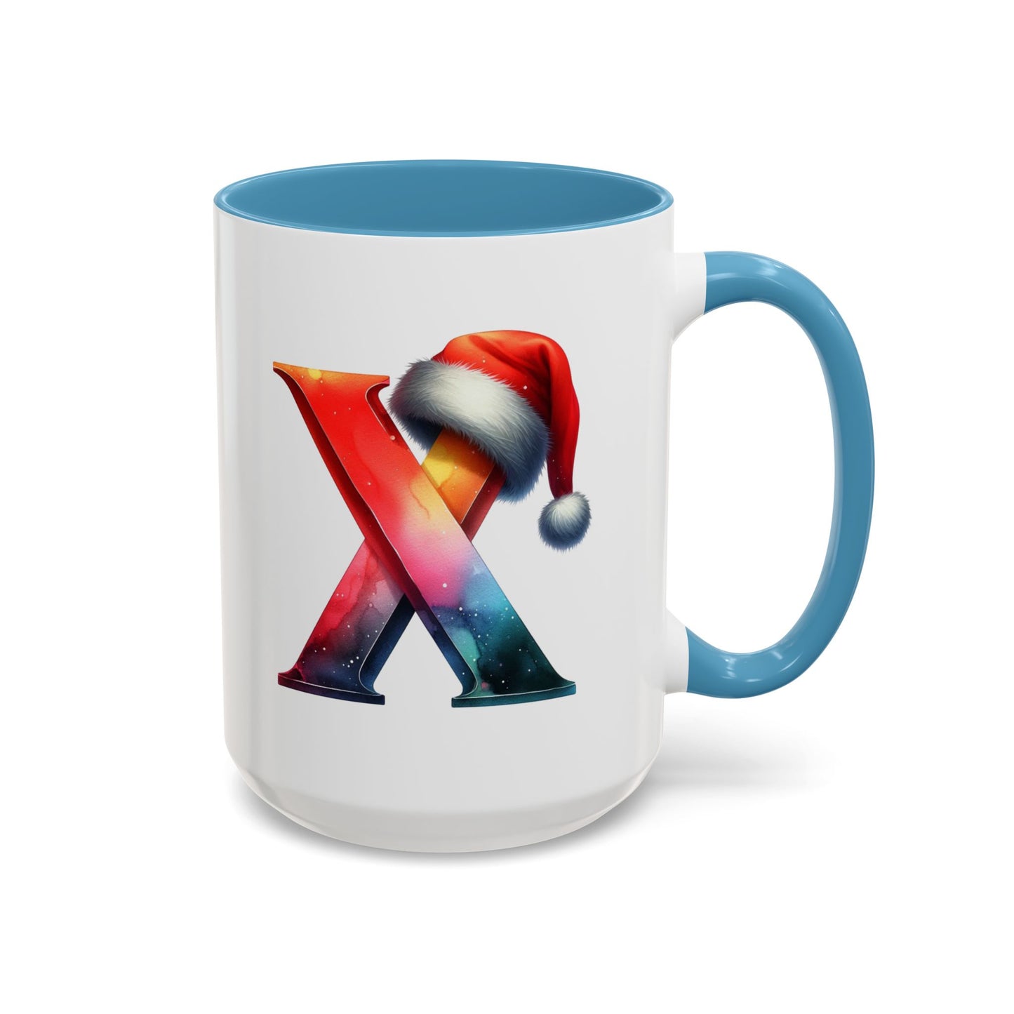 Taza con la letra "X" del alfabeto navideño (11, 15 oz)