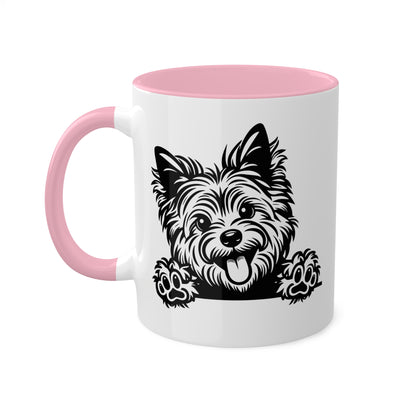 Taza de café con cara de perro terrier australiano, regalo, taza colorida de 11 oz