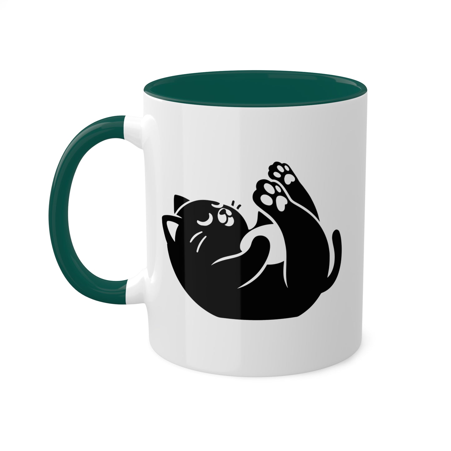 Cute Yoga Kitten Stretching - 11oz Colorful Mug