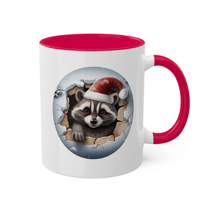 Cute Christmas Raccoon - 11 oz Holiday Gift Mug