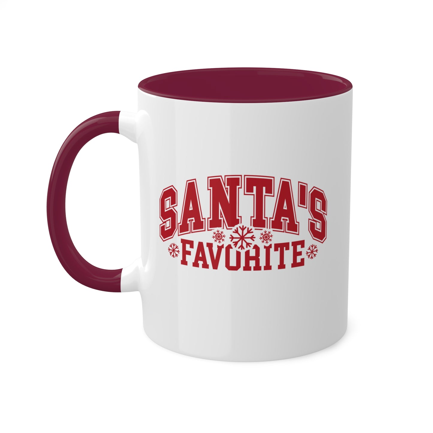 Taza de regalo navideña de 11 oz con el favorito de Santa