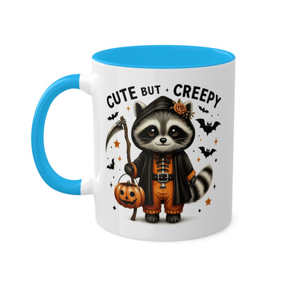 Cute But Creepy With Adorable Raccoon - 11oz Colorful Halloween Mug