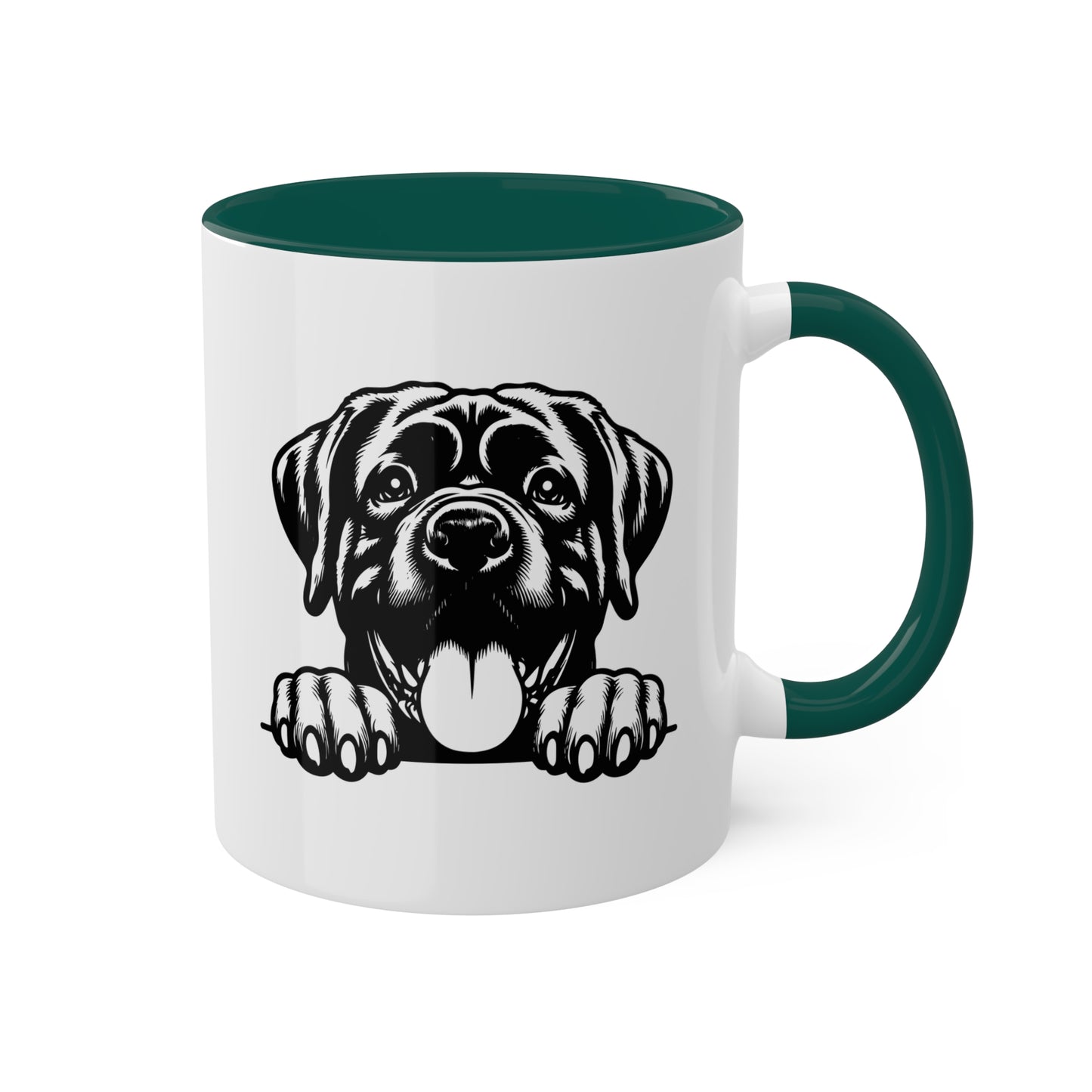 Taza de café con cara de perro mastín, regalo, taza colorida de 11 oz