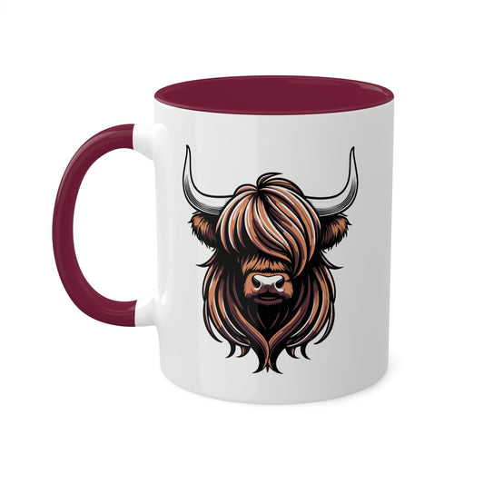 Highland Cow - Cute & Simple - 11oz Colorful Mug