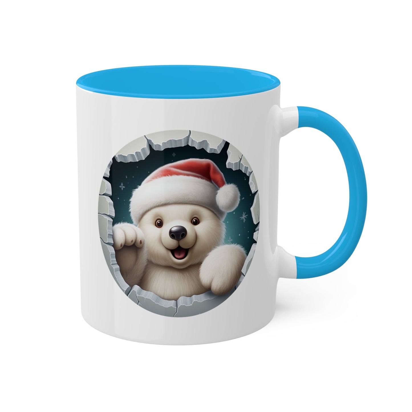 Lindo oso polar navideño: taza de regalo navideña de 11 oz