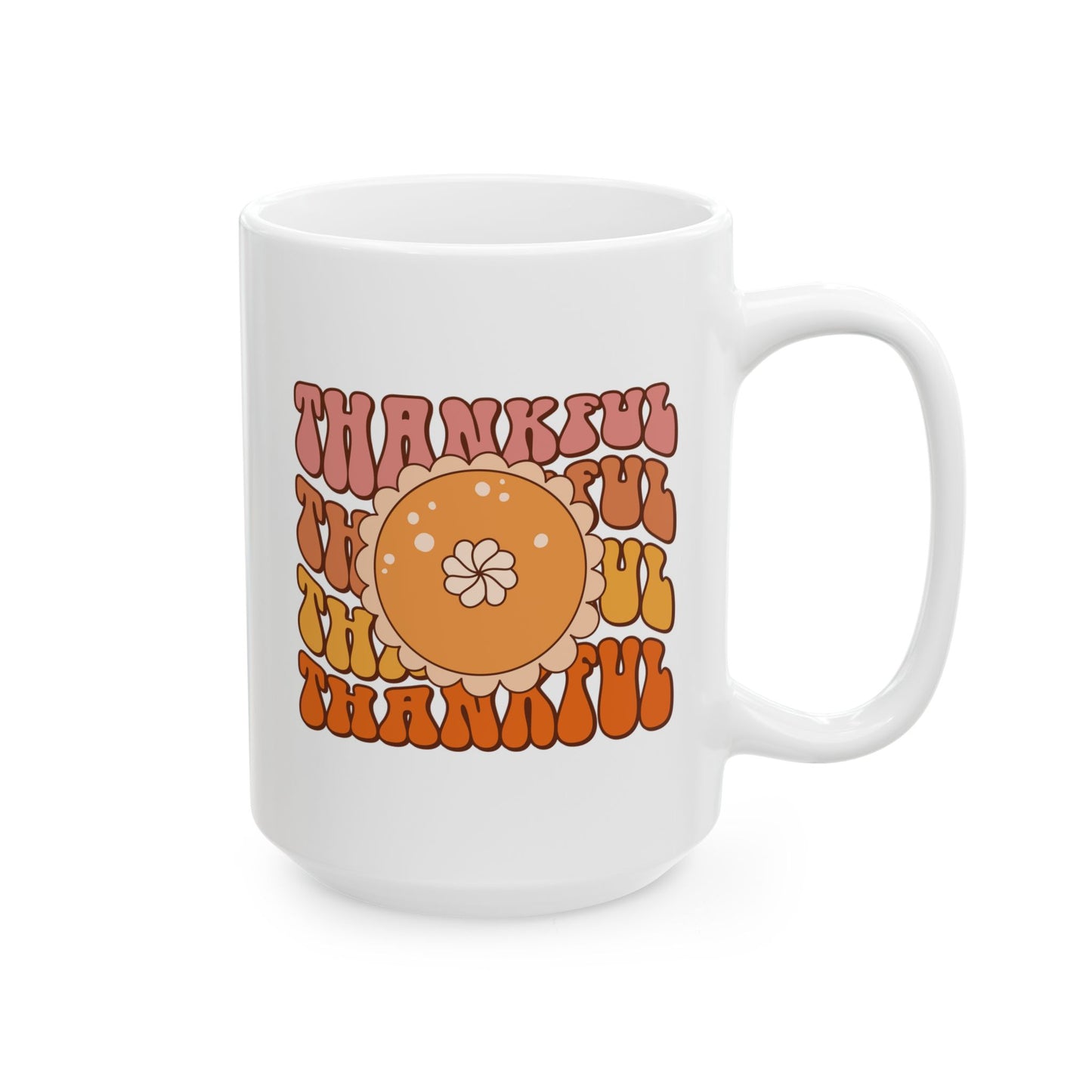 Thankful - Fall Thanksgiving Coffee Gift Mug (11oz, 15oz)