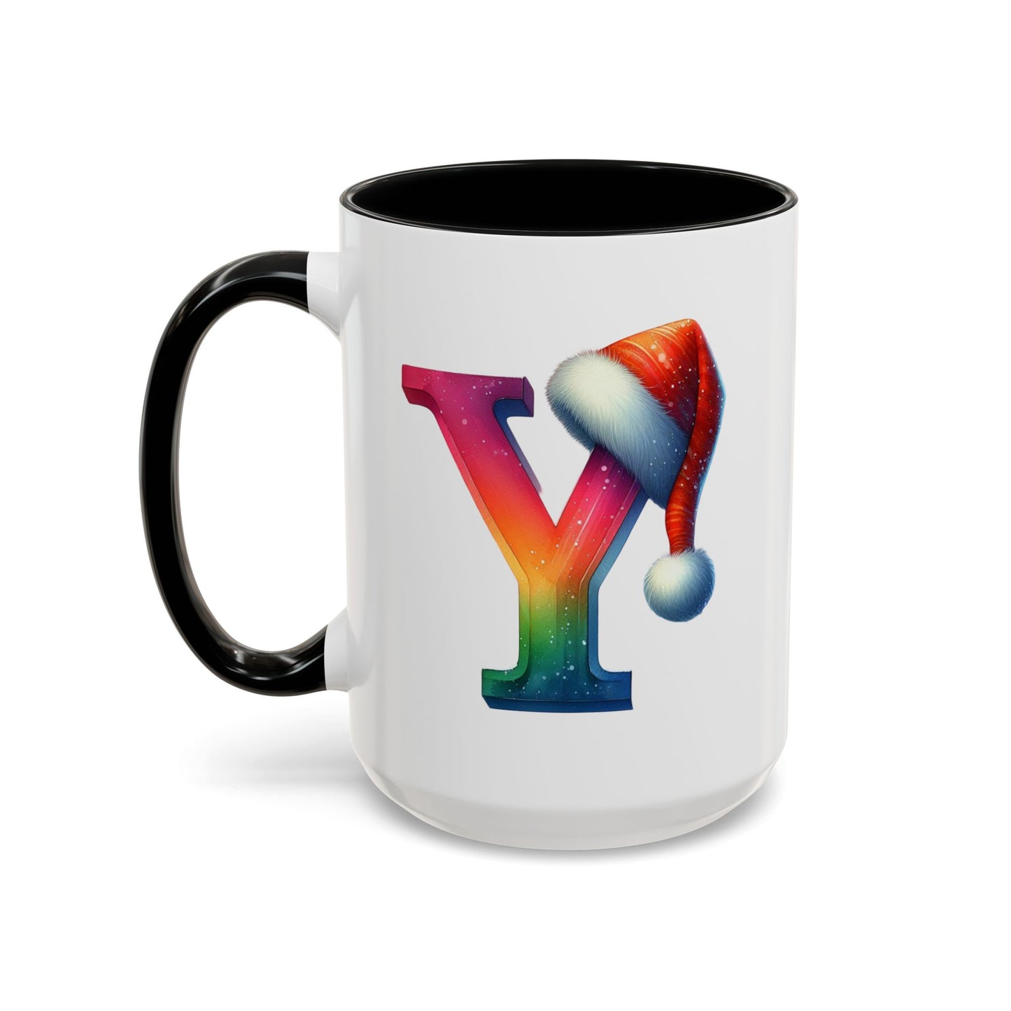 "Y" Christmas Alphabet Letter - Holiday Gift Mug (11, 15oz)