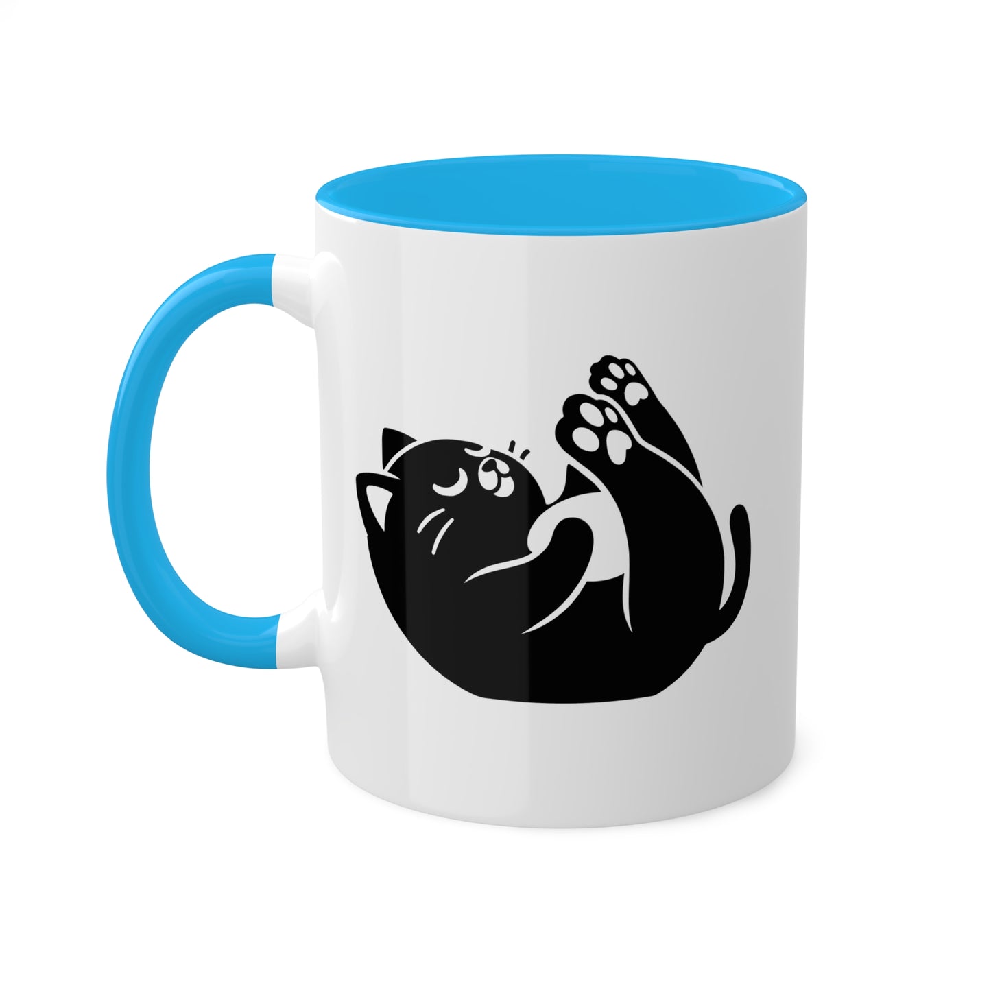 Cute Yoga Kitten Stretching - 11oz Colorful Mug