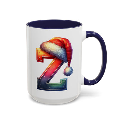 Taza con la letra "Z" del alfabeto navideño (11, 15 oz)