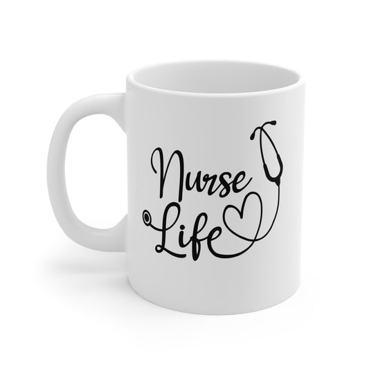 NURSE LIFE Coffee Mug - 11 oz Ceramic Coffee Mug