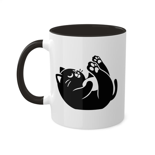 Cute Yoga Kitten Stretching - 11oz Colorful Mug