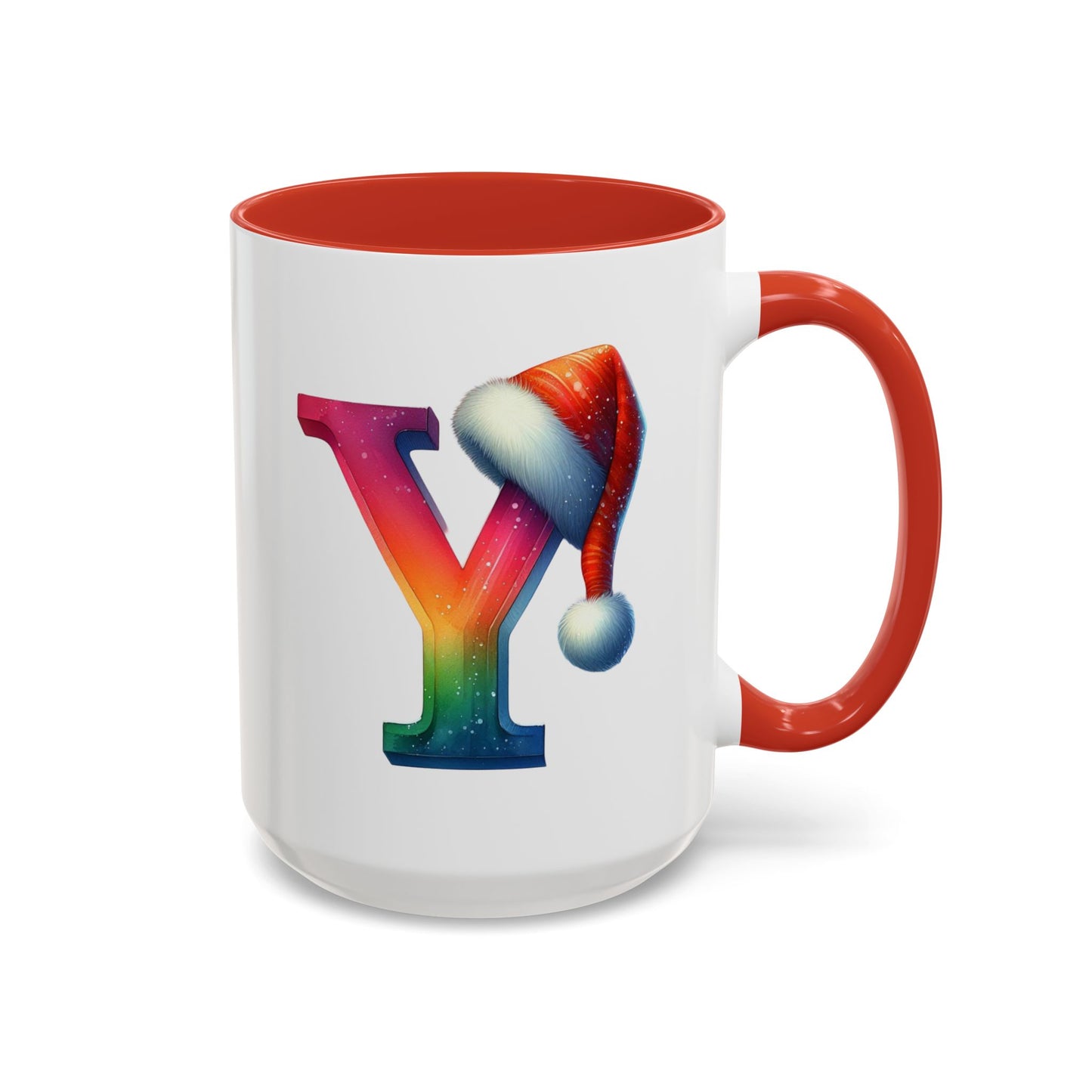 "Y" Christmas Alphabet Letter - Holiday Gift Mug (11, 15oz)