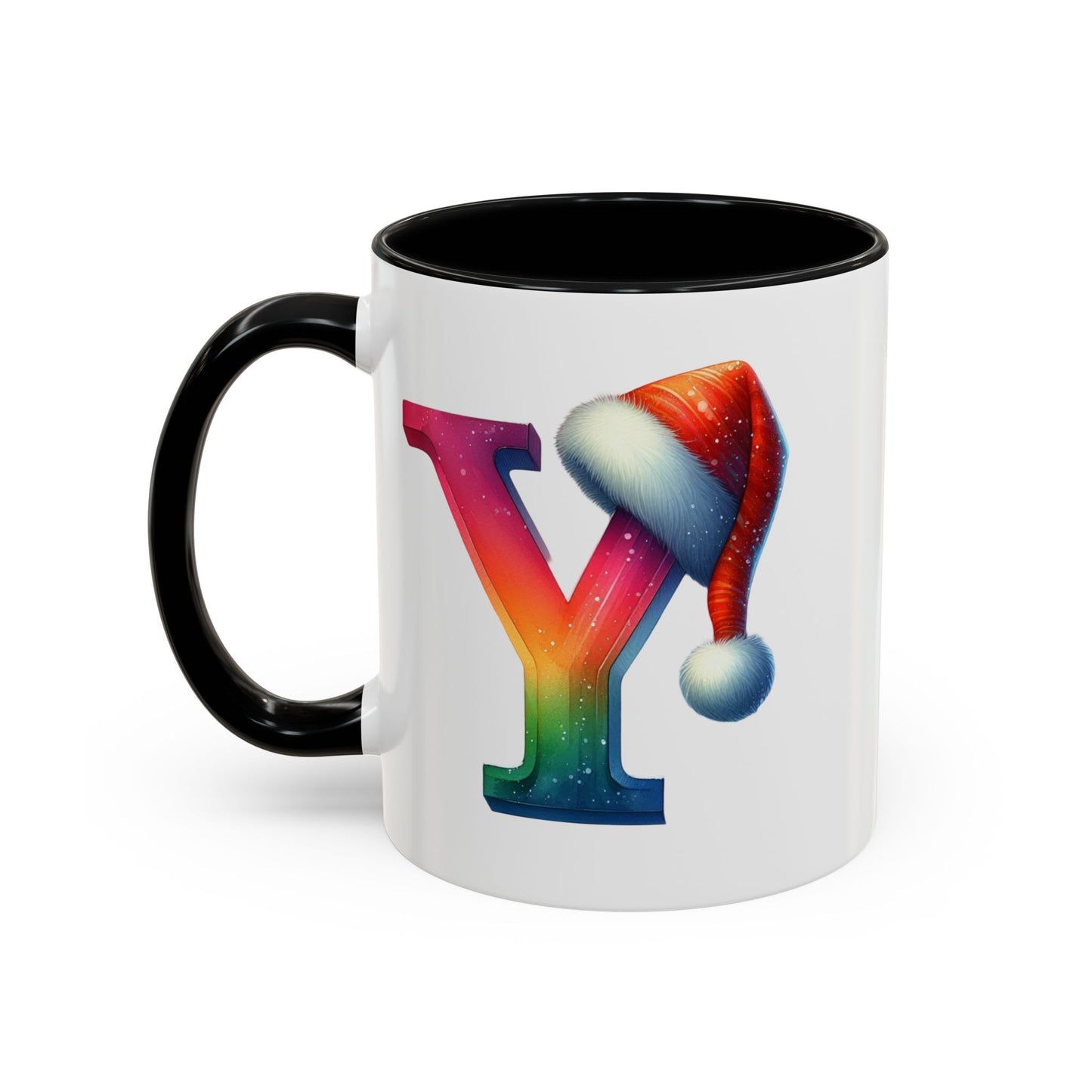 "Y" Christmas Alphabet Letter - Holiday Gift Mug (11, 15oz)