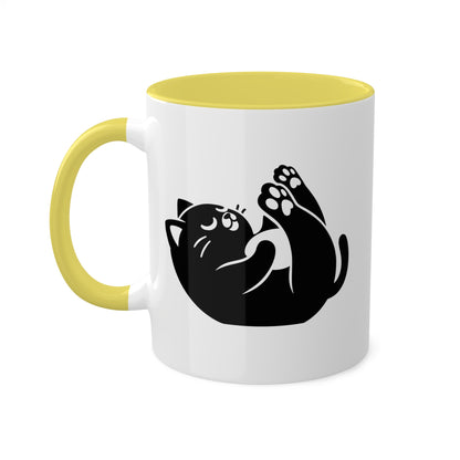 Cute Yoga Kitten Stretching - 11oz Colorful Mug