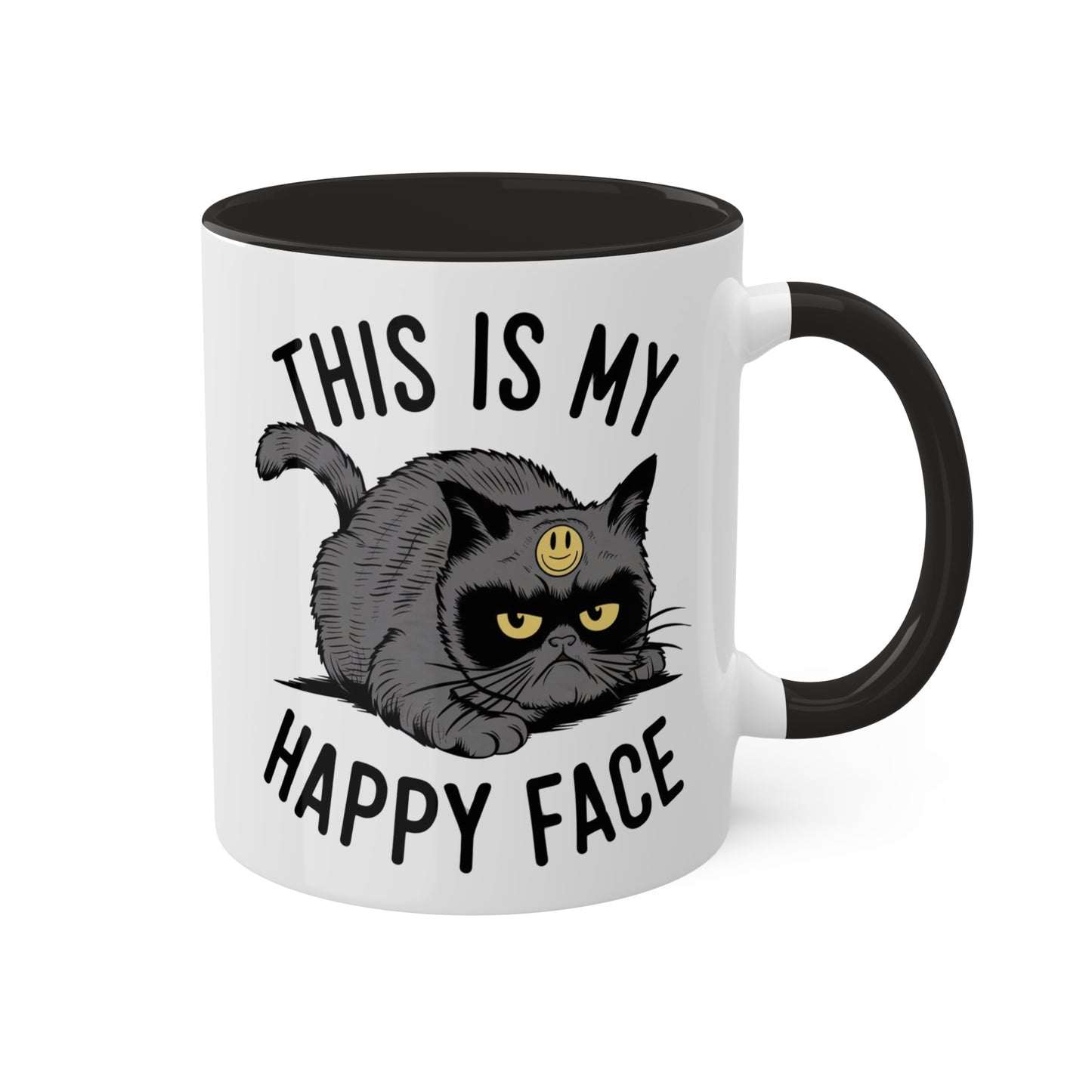 Esta es mi cara feliz - Taza de café colorida de 11 oz