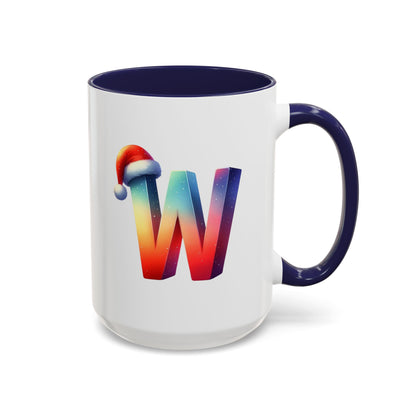 Taza con la letra "W" del alfabeto navideño (11, 15 oz)