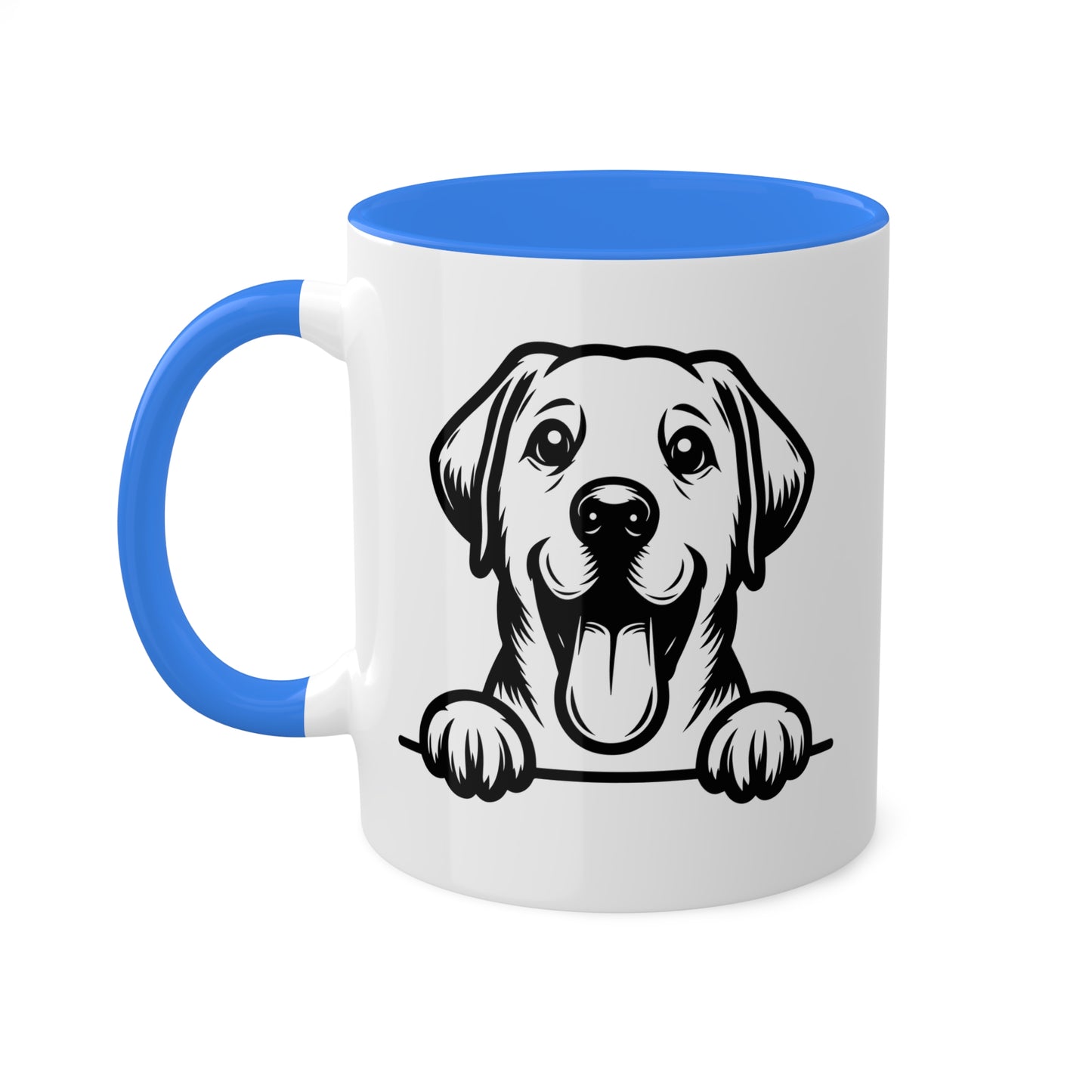 Taza de café con cara de perro Labrador Retriever - Taza colorida de 11 oz