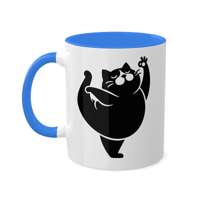 Cute Yoga Cat Pose - 11oz Colorful Mug